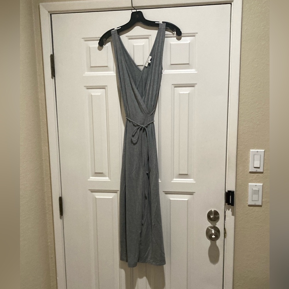Vince Gray wrap Sleeveless Dress